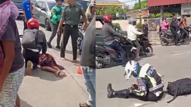 Dua Polisi PJR Tabrak Nenek 70 Tahun di Medan