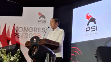 Presiden ke-7 RI Jokowi di acara kongres PSI