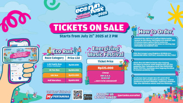 Tiket Pertamina Eco RunFest 2025 dibuka 21 Juli 2025