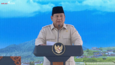 Presiden RI Prabowo Subianto saat meresmikan Koperasi Desa Merah Putih