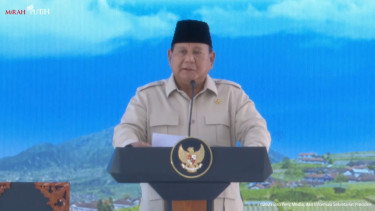 Presiden RI Prabowo Subianto saat meresmikan Koperasi Desa Merah Putih 