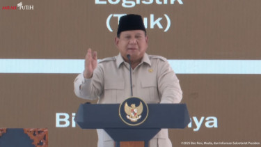 Presiden RI Prabowo Subianto saat meresmikan Koperasi Desa Merah Putih