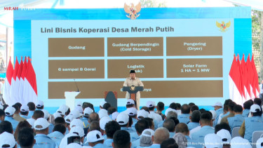 Presiden RI Prabowo Subianto saat meresmikan Koperasi Desa Merah Putih