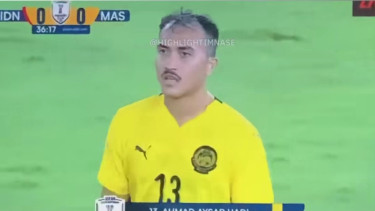 Pemain Timnas Malaysia U-23 Aysar Hadi