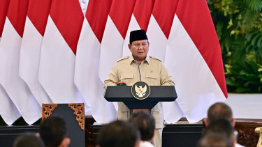 Presiden RI Prabowo Subianto di Istana Negara, Jakarta Pusat 