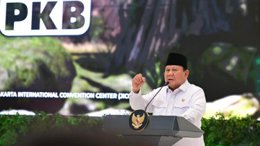 Presiden RI Prabowo Subianto saat menghadiri Harlah ke-27 PKB 
