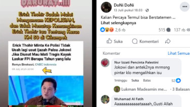 Cek Fakta: Erick Thohir Ancam Polisi Hentikan Kasus Dugaan Ijazah Palsu Jokowi