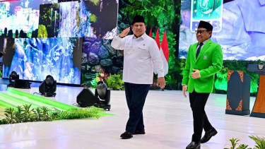Presiden RI Prabowo Subianto dan Ketum PKB Muhaimin Iskandar alias Cak Imin