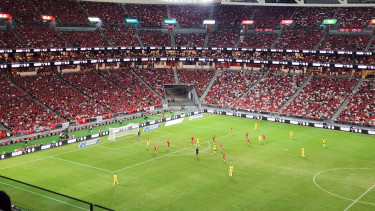 Pertandingan persahabatan Liverpool vs AC Milan di Kai Tak Stadium Hong Kong