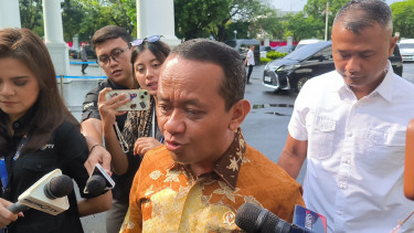 Menteri ESDM Bahlil Lahadalia di Kompleks Istana Kepresidenan, Jakarta Pusat 
