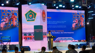 Menag Nasaruddin Umar di Pembukaan Rakernas Evaluasi Haji 2025