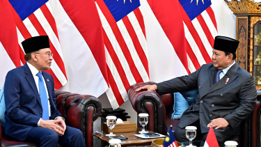 Presiden Prabowo bersama PM Malaysia, Anwar Ibrahim