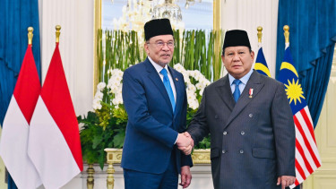 Presiden Prabowo bersama PM Malaysia, Anwar Ibrahim