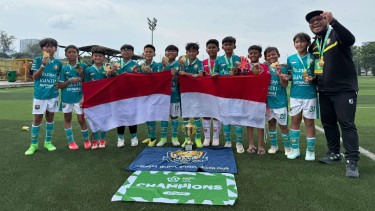  Tim sepakbola U-11 dari Jakarta Islamic School (JISc) juara Penang Cup