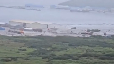 Gelombang Tsunami di wilayah pesisir Timur Jauh Rusia imbas gempa Kamchatka