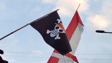 Viral bendera One Piece bersanding dengan Bendera Merah Putih jelang HUT RIA