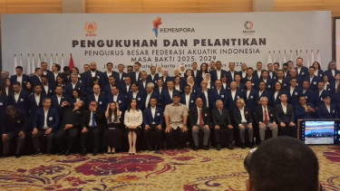 Anindya Bakrie dan Pengurus Akuatik Indonesia 2025-2029 resmi dilantik