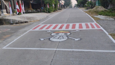 Gambar bajak laut one piece di Sragen, Jateng