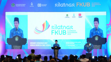 Menag Nasaruddin Umar di acara Silatnas FKUB 2025