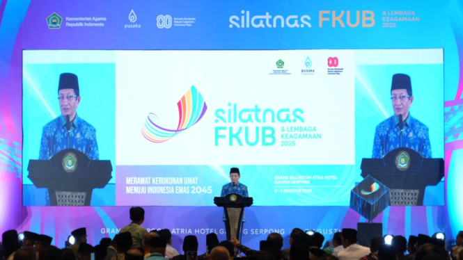 Menag Nasaruddin Umar di acara Silatnas FKUB 2025