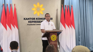 Kepala PCO, Hasan Nasbi di Kantor PCO, Jakarta Pusat 