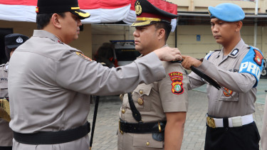 Polres Pelabuhan Tanjung Priok menggelar sertijab Wakapolres dan Kasatlantas