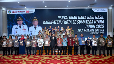 Penyaluran DBH Kabupaten/ Kota Se-Sumatera Utara Tahun 2025