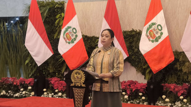 Ketua DPR RI Puan Maharani di Kompleks Parlemen, Senayan, Jakarta Pusat 