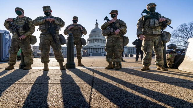 Pasukan Garda Nasional dikerahkan untuk menjaga Washington DC