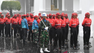 Paskibraka gelar gladi kotor jelang HUT ke-80 RI di Istana Merdeka