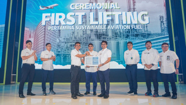 Lifting Perdana Sustainable Aviation Fuel (SAF) di Kilang Pertamina Cilacap