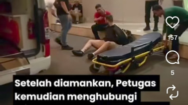 Screenshoot video WNA UAE ngamuk di hotel Kalibata (tengah)