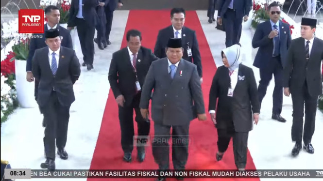 Presiden Prabowo Subianto hadiri sidang tahunan MPR/DPR