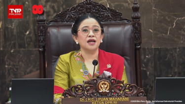 Ketua DPR RI Puan Maharani di sidang tahunan MPR RI 2025