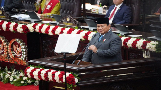 Presiden Prabowo Subianto di Sidang Tahunan MPR RI tahun 2025