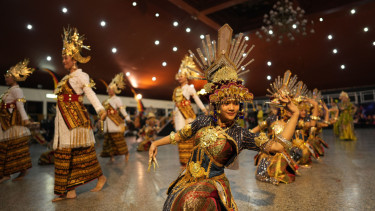 Rehearsal Pagelaran Sabang Merauke.