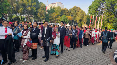 Warga mulai padati lingkungan Istana Merdeka