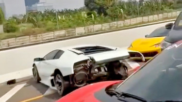 Kecelakaan Lamborghini Murcielago di Tol Kunciran, Serpong