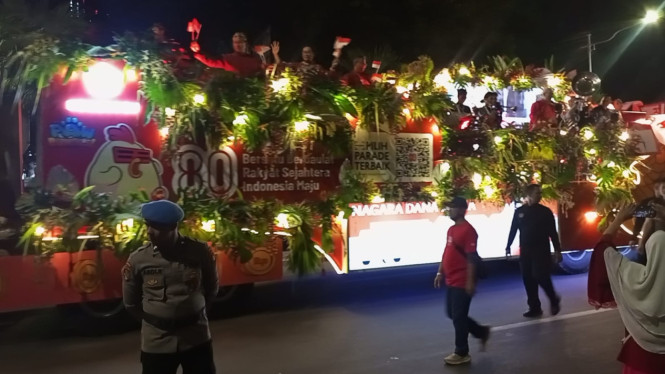 Karnaval budaya HUT ke-80 Kemerdekaan RI