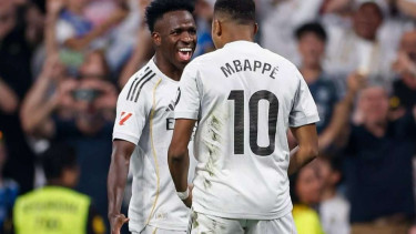 Pemain Real Madrid Kylian Mbappe