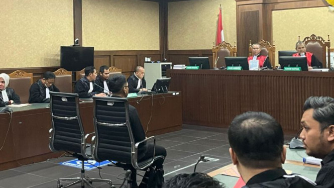 Eks Ketua PN Jaksel Muhammad Arif Nuryanta dalam sidang dakwaan