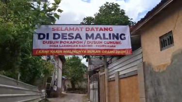 Viral spanduk Desa Maling di Pamekasan, Madura