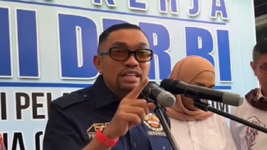 Wakil Ketua Komisi III DPR RI Ahmad Sahroni di Polda Sumut