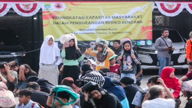 Simulasi kebencanaan di Kota Bandung, Jawa Barat
