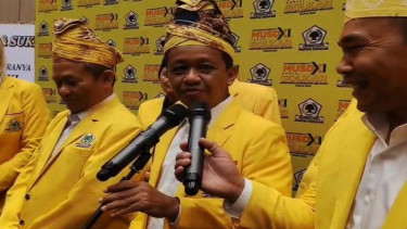 Ketua Umum Partai Golkar Bahlil Lahadalia di Palu Sulawesi Tengah