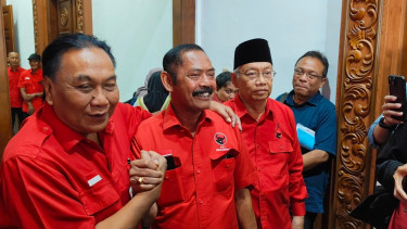 Bambang Pacul bertemu FX Hadi Rudyatmo yang kini jabat Plt Ketua DPD PDIP Jateng