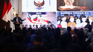 Ibas Yudhoyono berikan pidato di Bimtek Demokrat