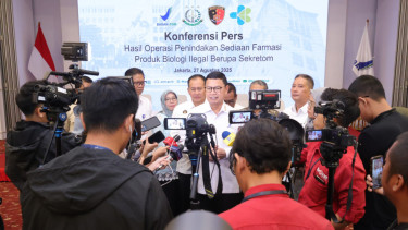 Kepala BPOM Taruna Ikrar merilis kasus penindakan sekretom di Magelang