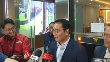 Ridwan Kamil usai diperiksa di Bareskrim