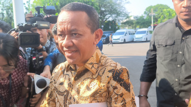 Menteri ESDM sekaligus Ketua Umum Partai Golkar, Bahlil Lahadalia di Kompleks Istana Kepresidenan, Jakarta Pusat